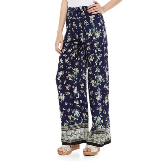 NEW Joe B Border Print Wide-Leg Soft Pants - Picture 7 of 7